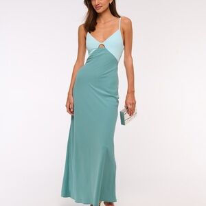 Abercrombie & Fitch Aqua Maxi Dress